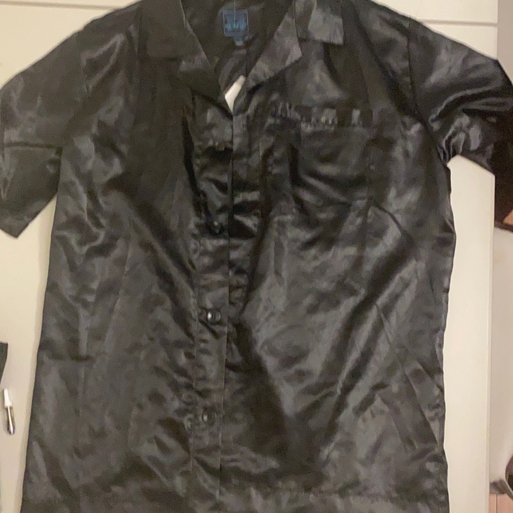 Large black button up